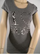 GUESS tričko šedé srdce 100% originál XS,M,L
