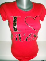 GUESS tričko červené srdce 100% originál XS,XL